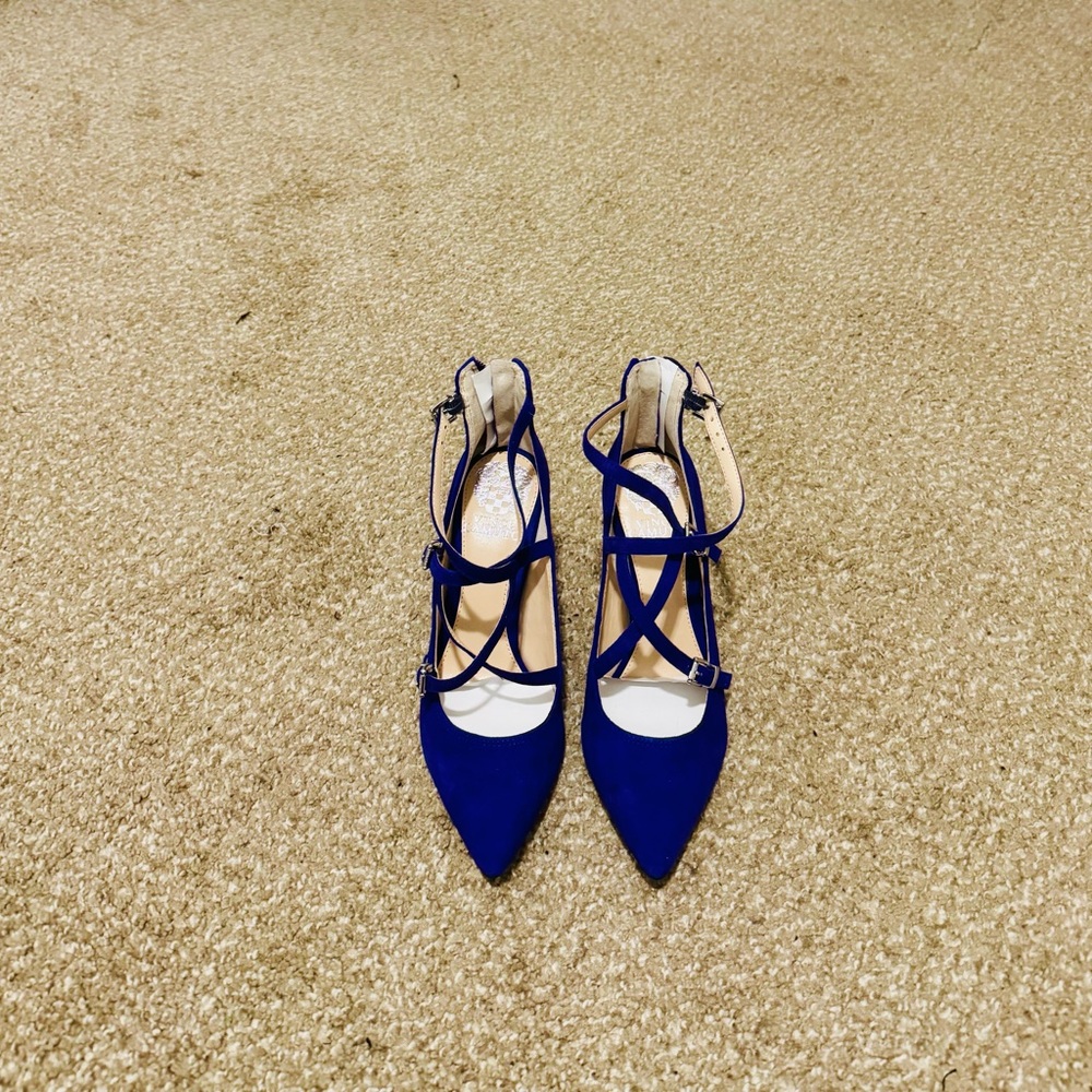 Vince Camuto Purple Suede Strappy Heels